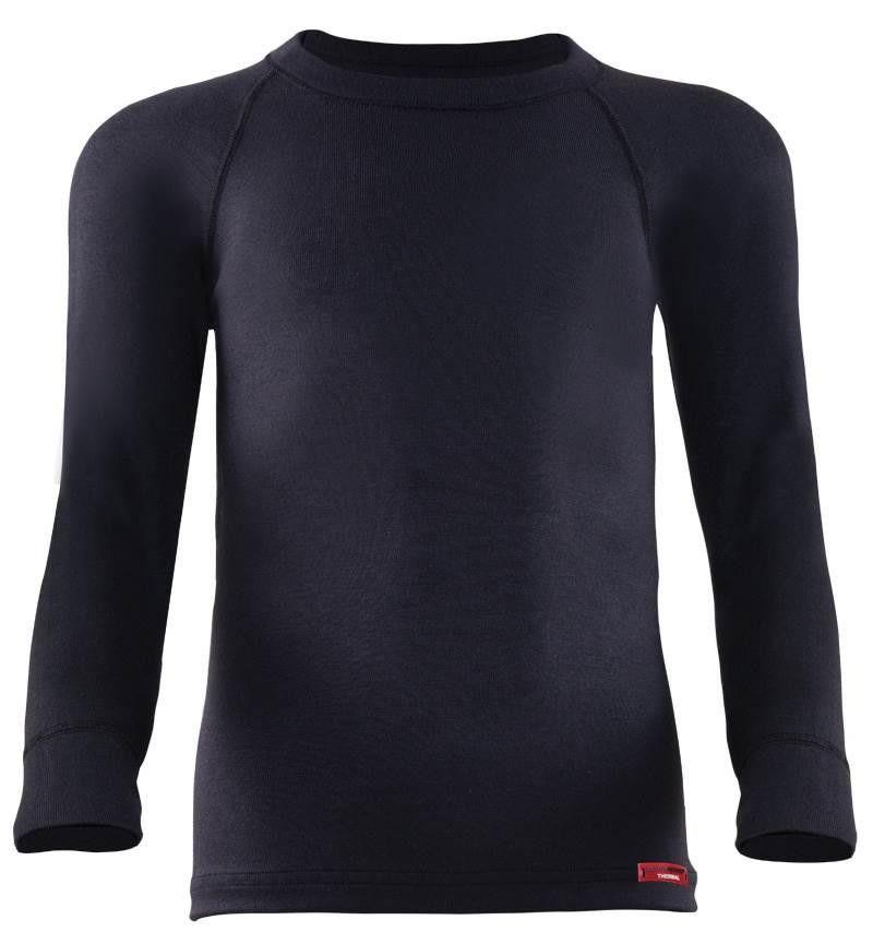 Blackspade Unisex Çocuk 2.Seviye O Yaka Uzunkol Termal Tişört SİYAH TERMAL BLACKSPADE