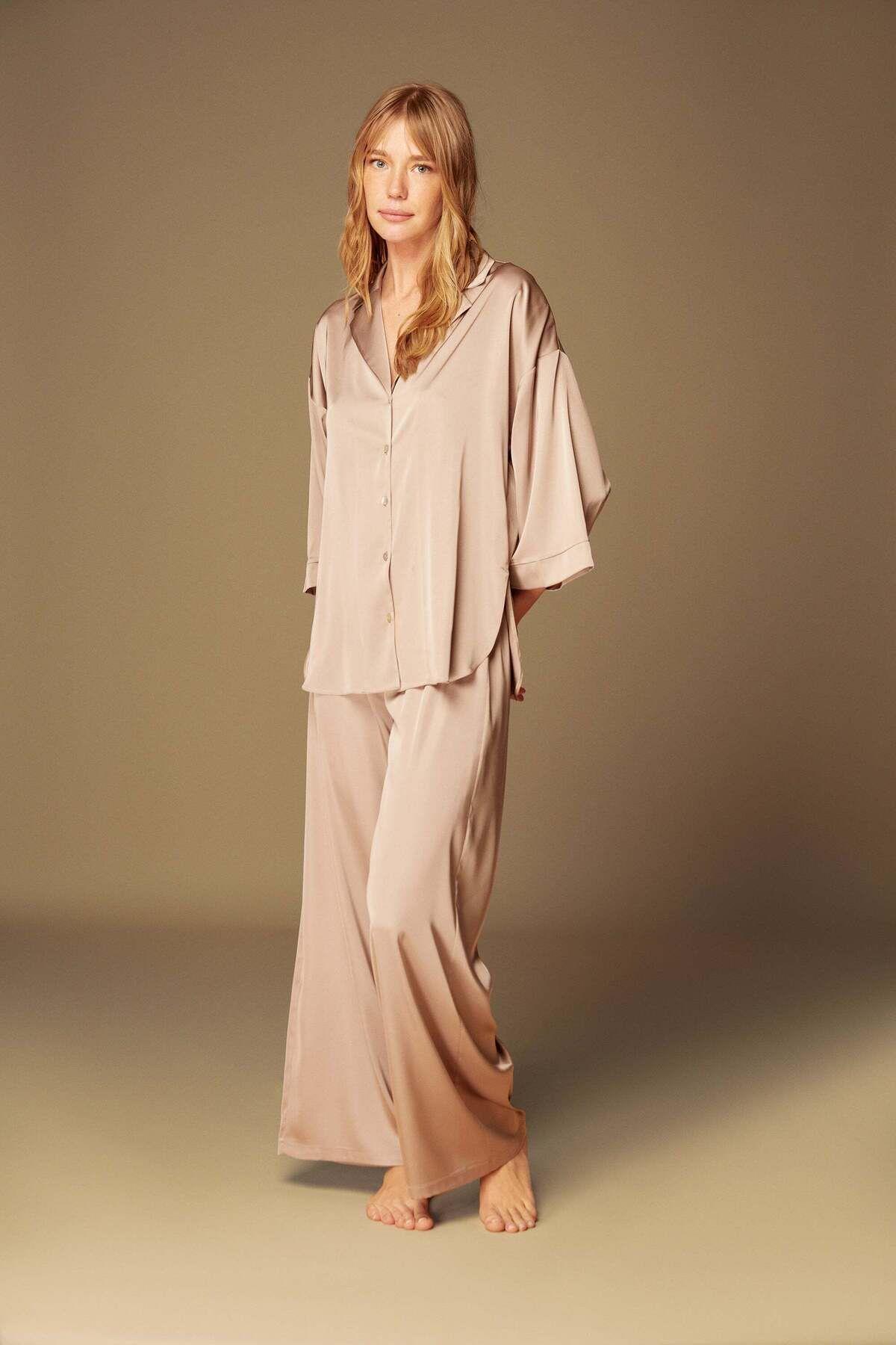 Bonjour Madame Bayan Saten Pijama Takım VİZON Kategorisiz Markasız