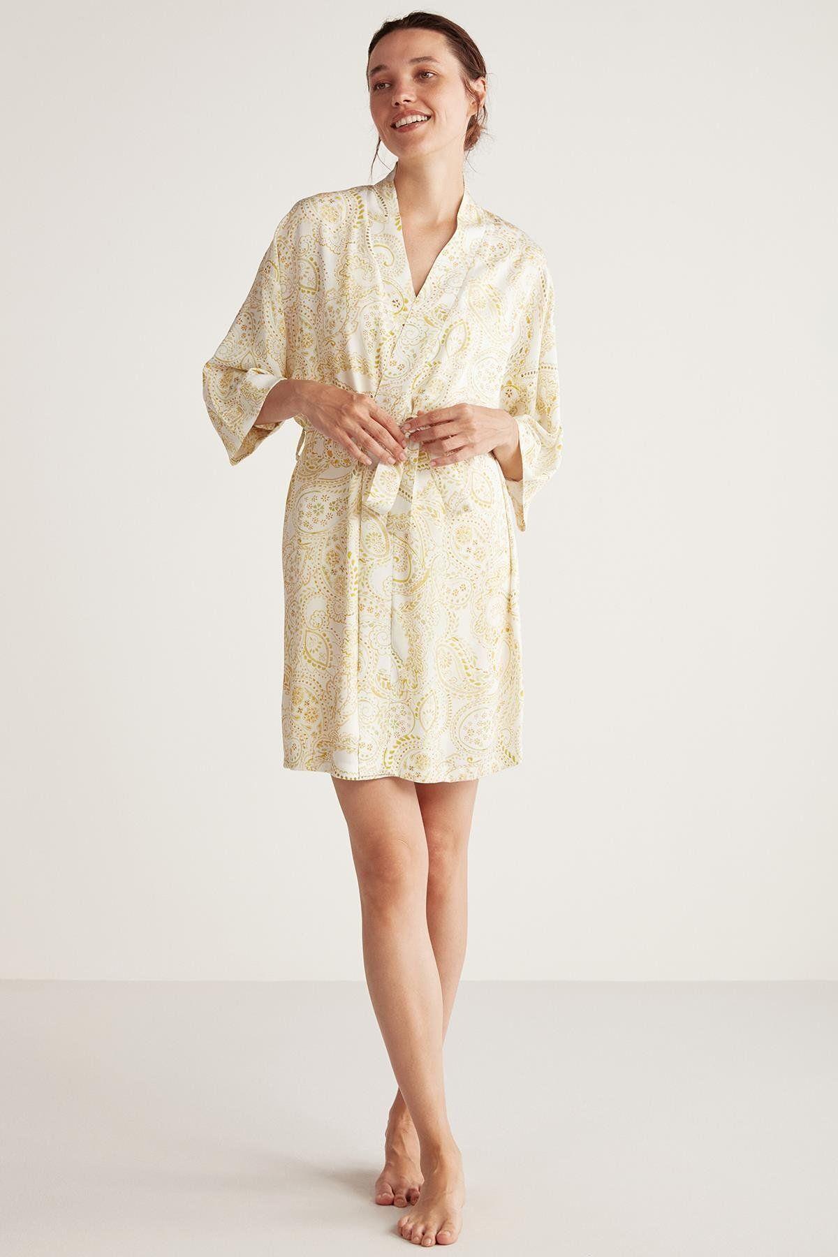 Catherine's Bayan Sabahlık Gecelik Takım SARI LOHUSA CATHERIENS