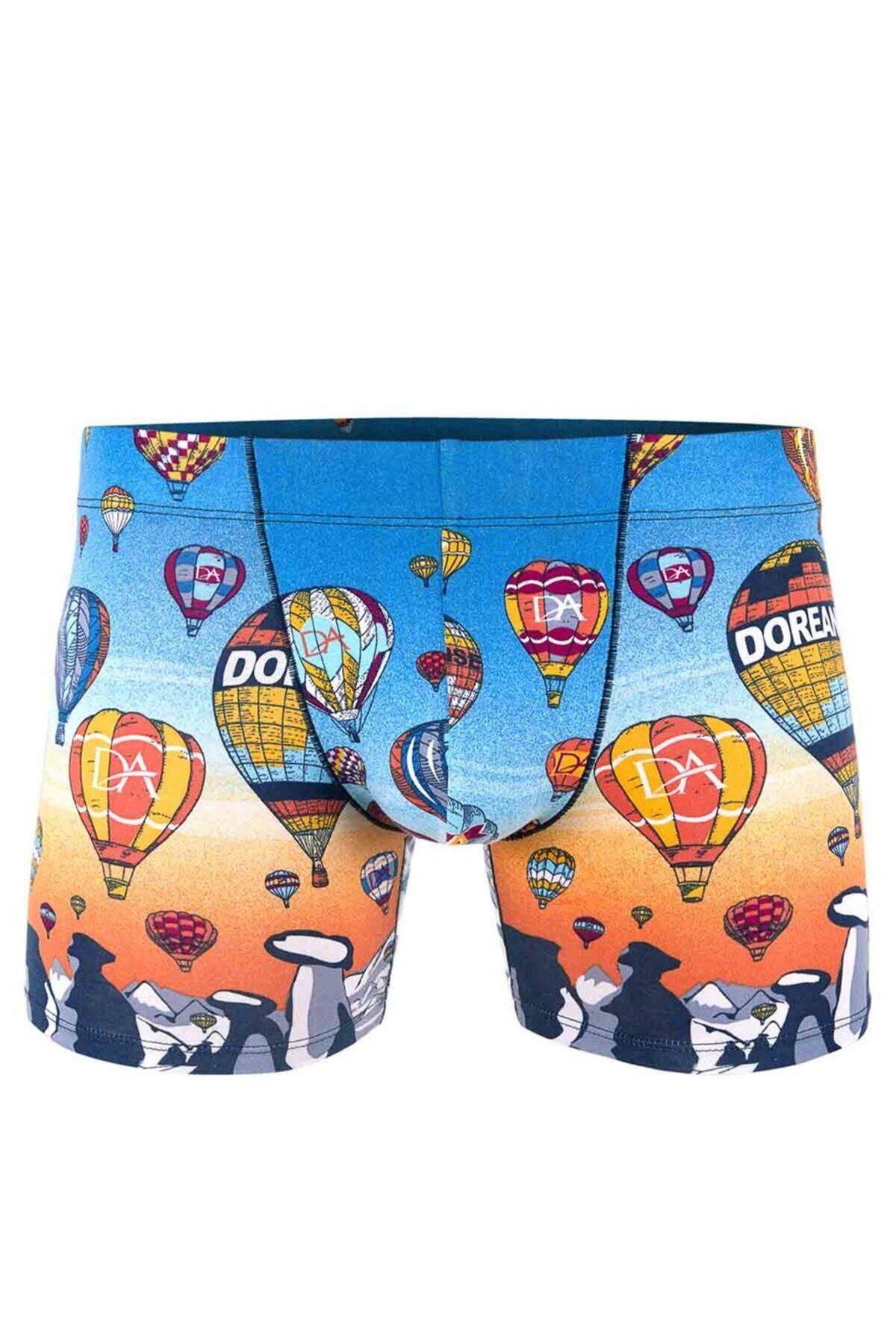 Doreanse Erkek Modal Çok Renkli Baskılı Boxer Desenli Erkek Boxer DOREANSE