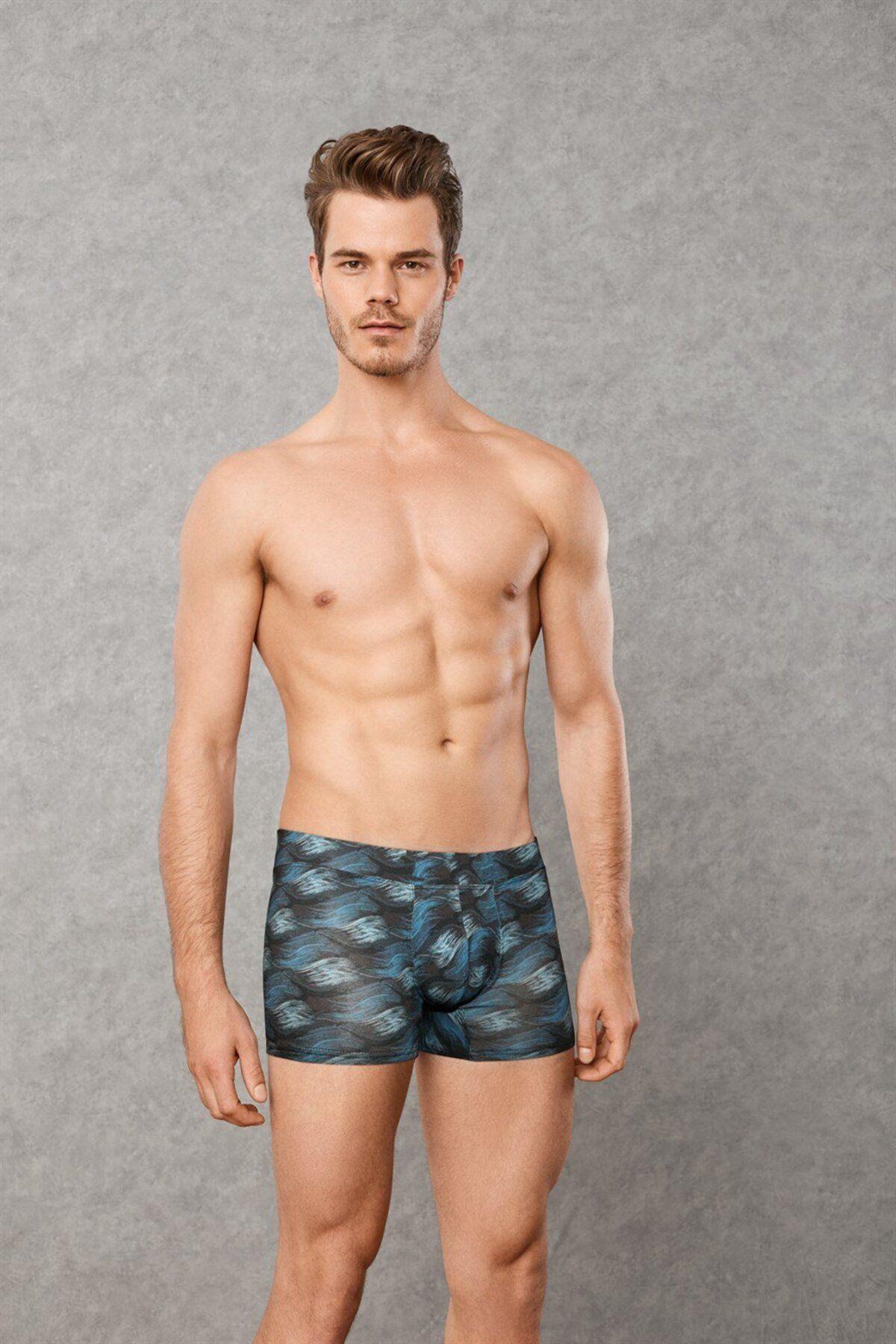 Doreanse Erkek Modal Çok Renkli Baskılı Boxer Desenli Erkek Boxer DOREANSE
