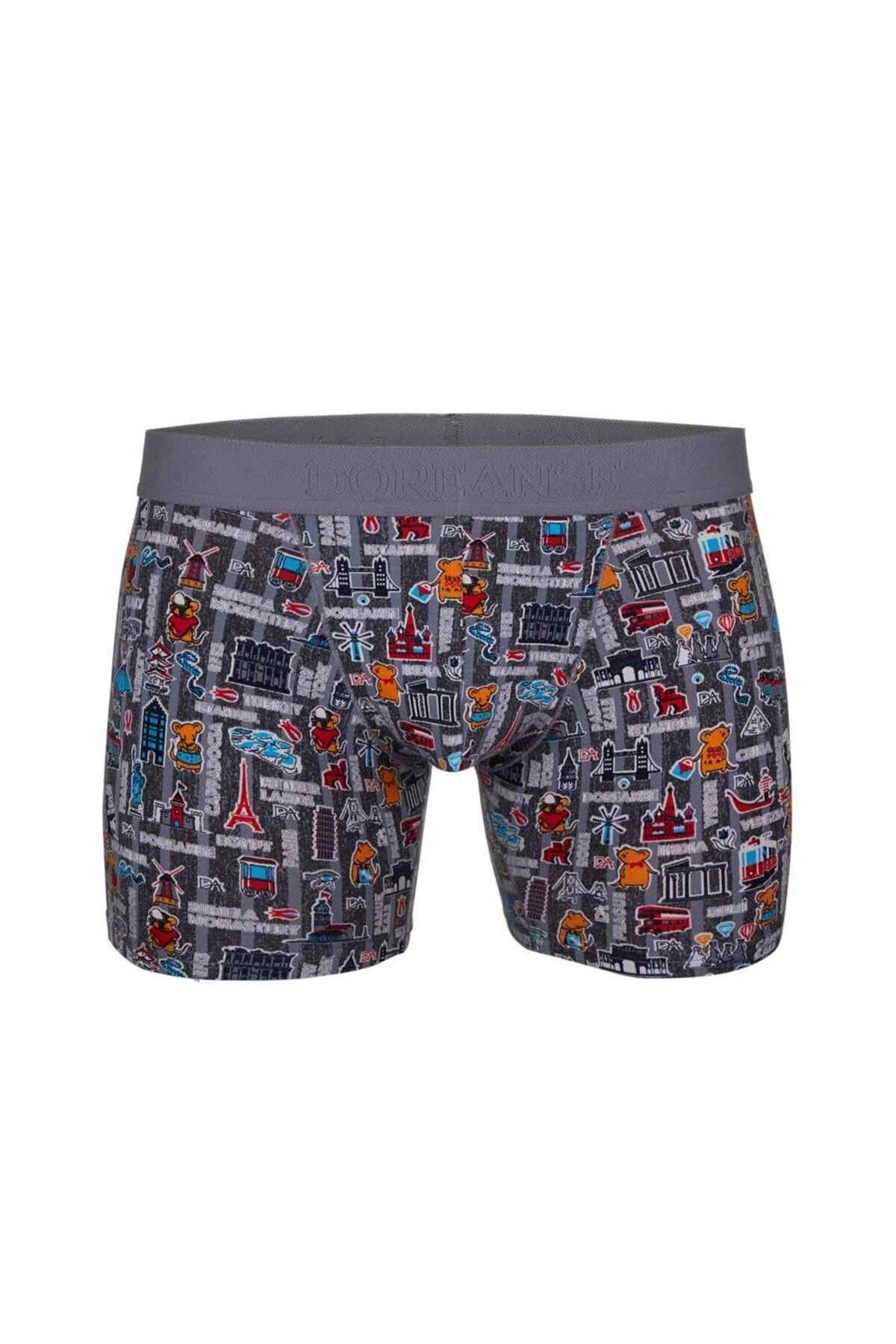 Doreanse Erkek Modal Renkli Baskılı  Boxer Desenli Erkek Boxer DOREANSE