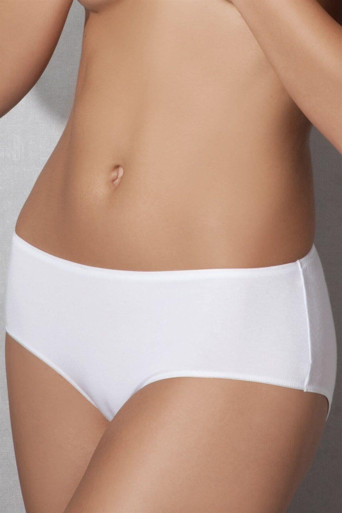 Doreanse Kadın Modal Yüksek Bel Slip Beyaz Kadın Slip Külot DOREANSE