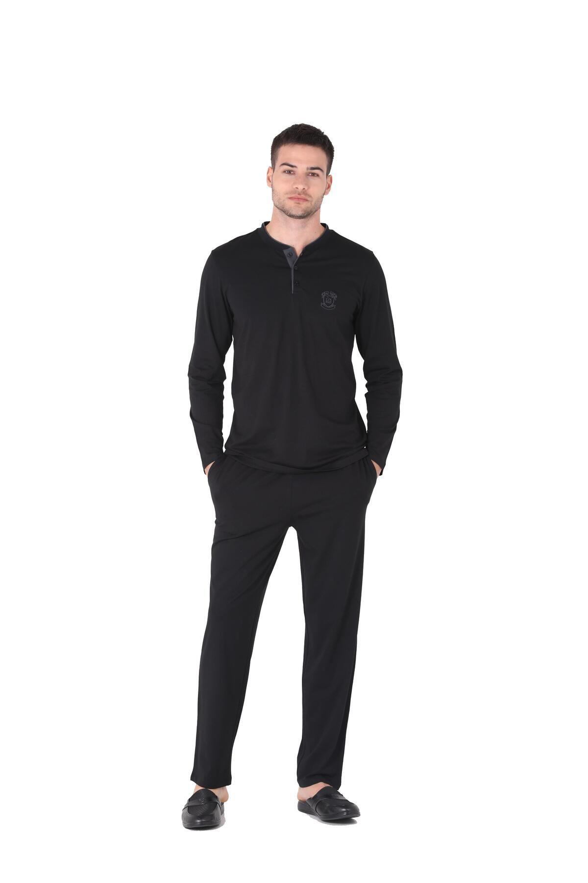 D'S Damat Erkek 5'li  Eşofman Pijama Takım SİYAH CEYİZ D'S DAMAT