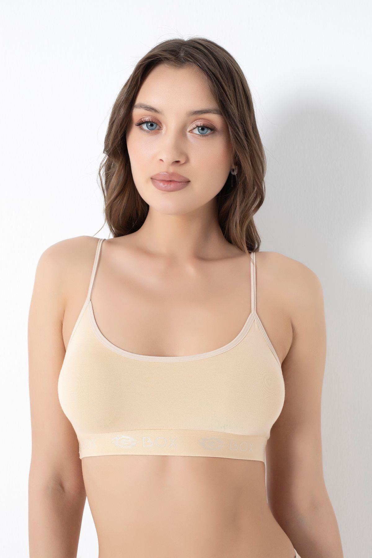 G-Box Bayan Bamboo İp Askılı Pedli  Büstiyer TEN ÇAMAŞIR G-BOX