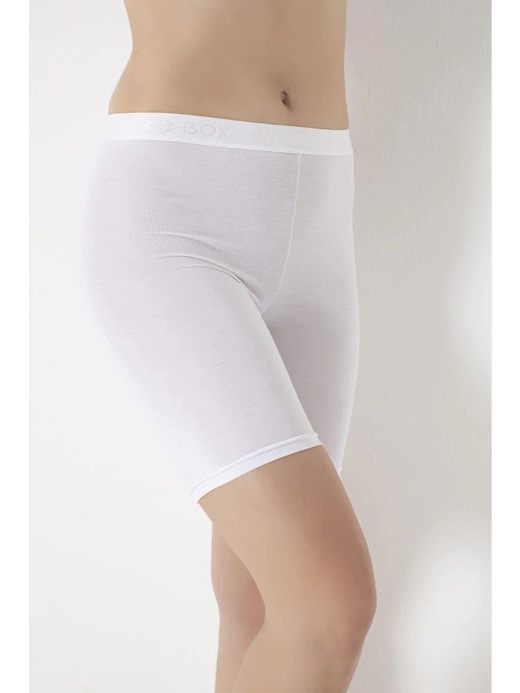 G-Box Bayan Bambu Diz Üstü Tayt BEYAZ Kadın Boxer G-BOX