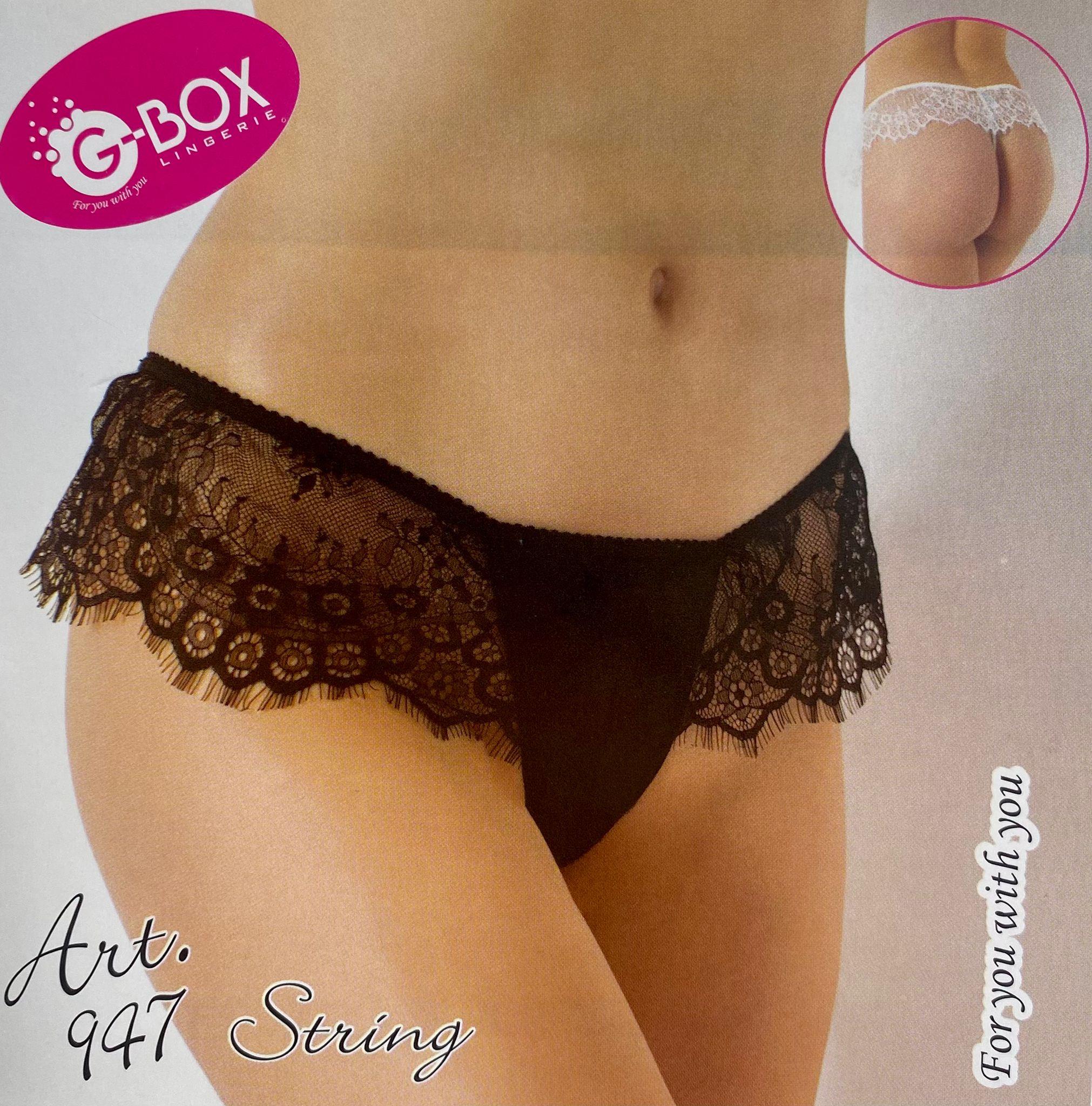 G-Box Bayan Etekli String SİYAH Kadın String G-BOX