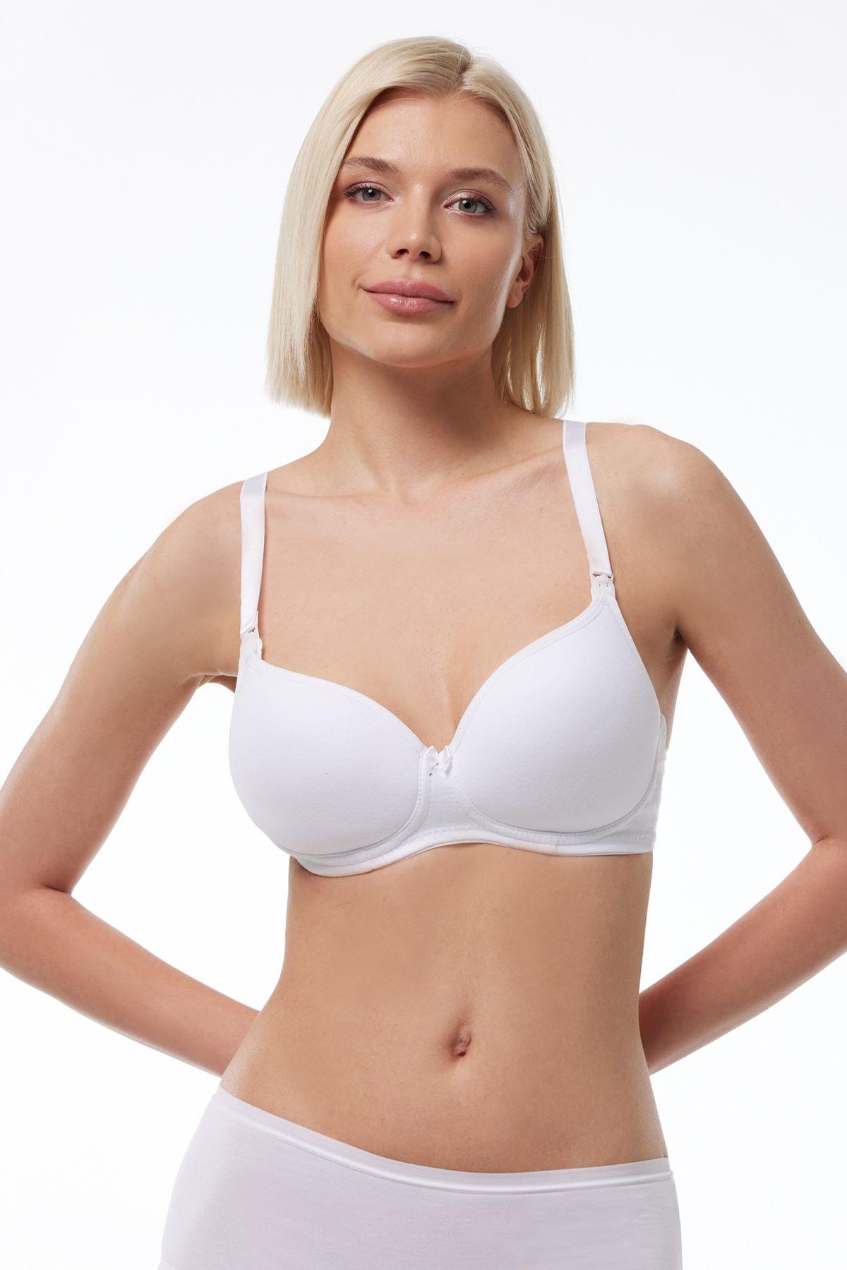 Malabadi Bayan Balensiz Pamuklu Emzirme Sütyeni BEYAZ ÇAMAŞIR MALABADİ