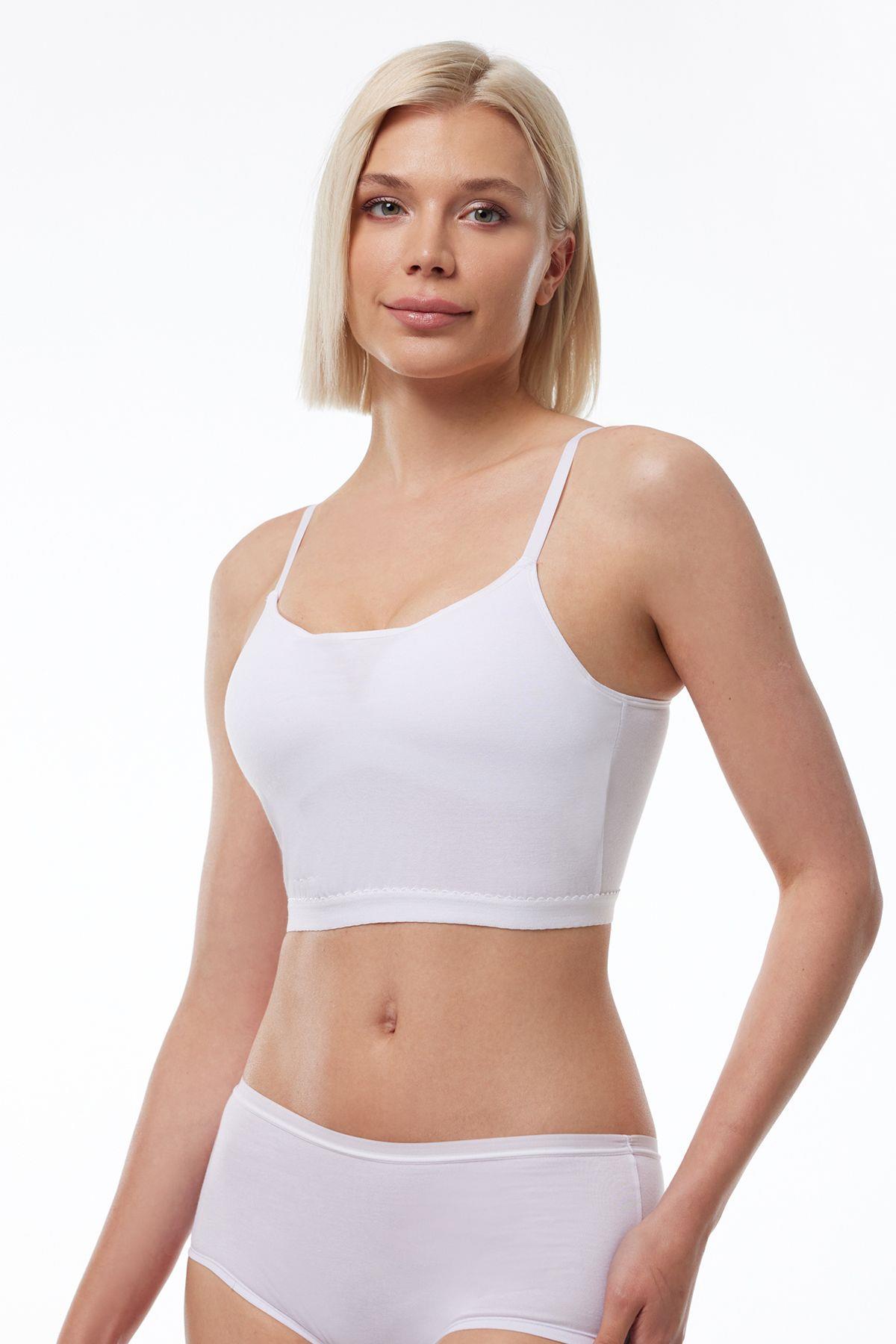 Malabadi Bayan Modal Kaplı Büstiyer BEYAZ ÇAMAŞIR MALABADİ