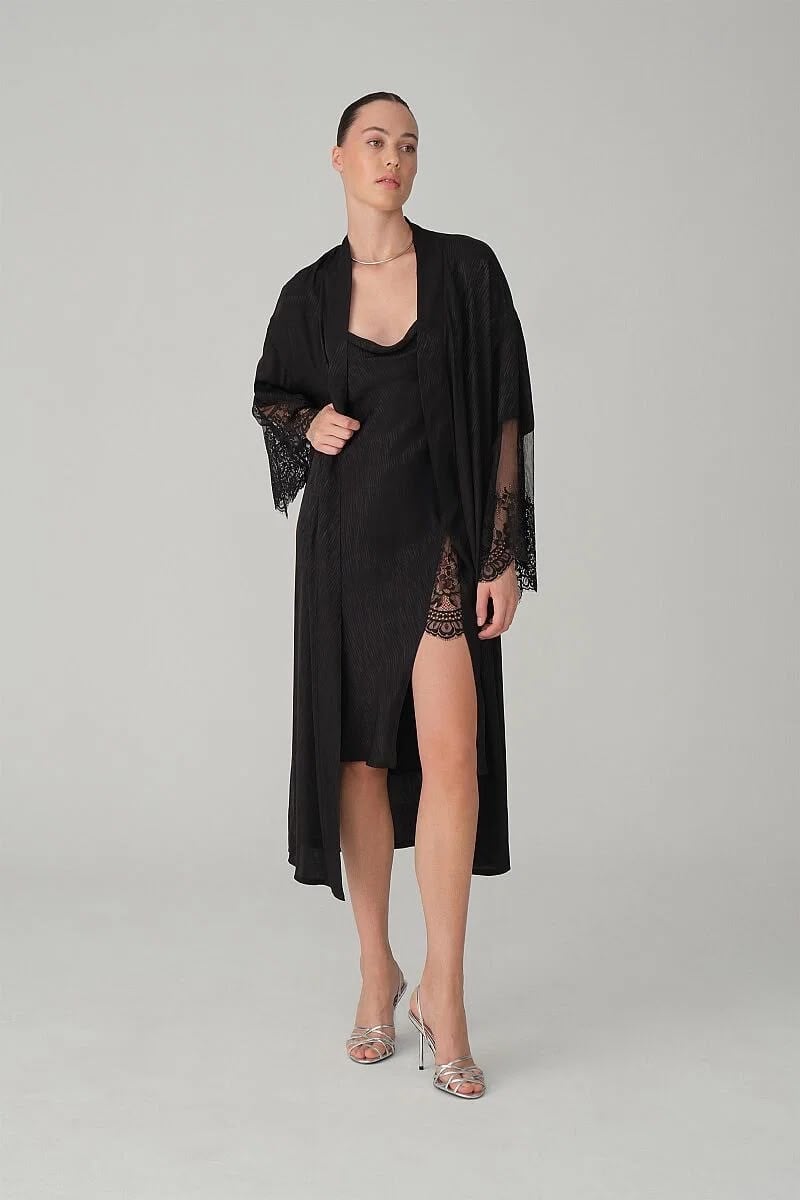 Pierre Cardin Bayan 6'lı Saten Saten Set SİYAH KONFEKSİYON PİERRE CARDİN