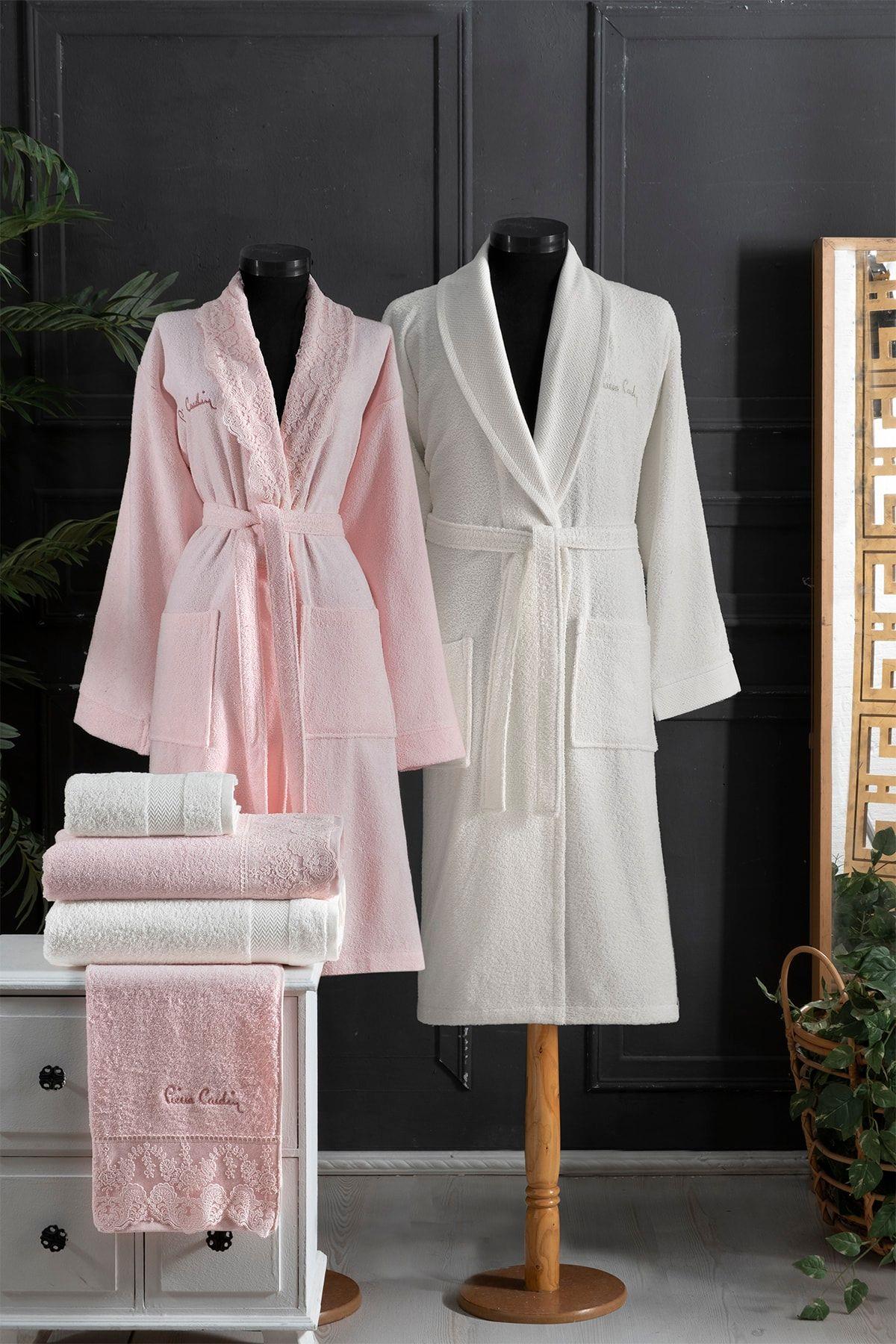 Pierre Cardin Çeyiz  Bornoz Takım PUDRA-KREM CEYİZ PİERRE CARDİN