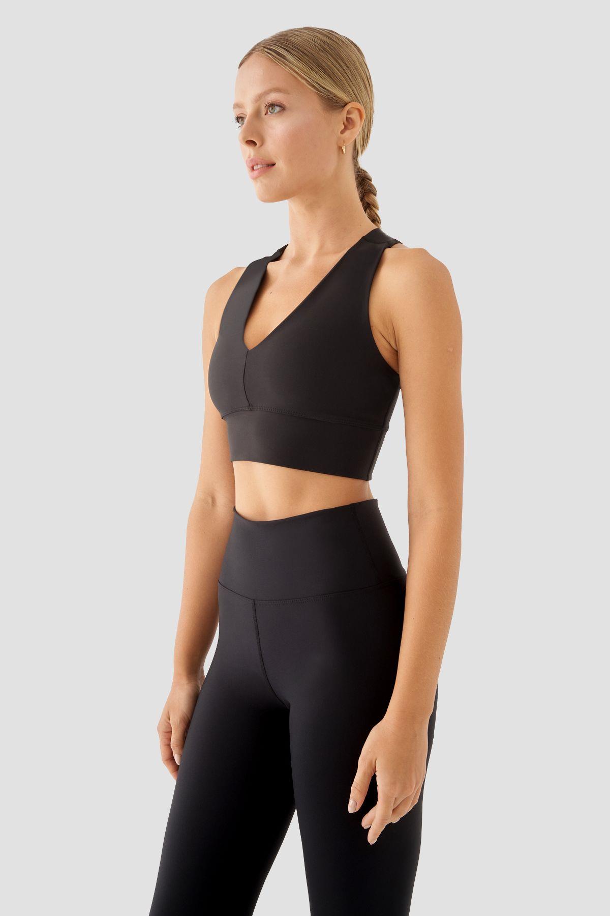 Superstacy Bayan Likralı Crop SİYAH KONFEKSİYON SUPERSTACY