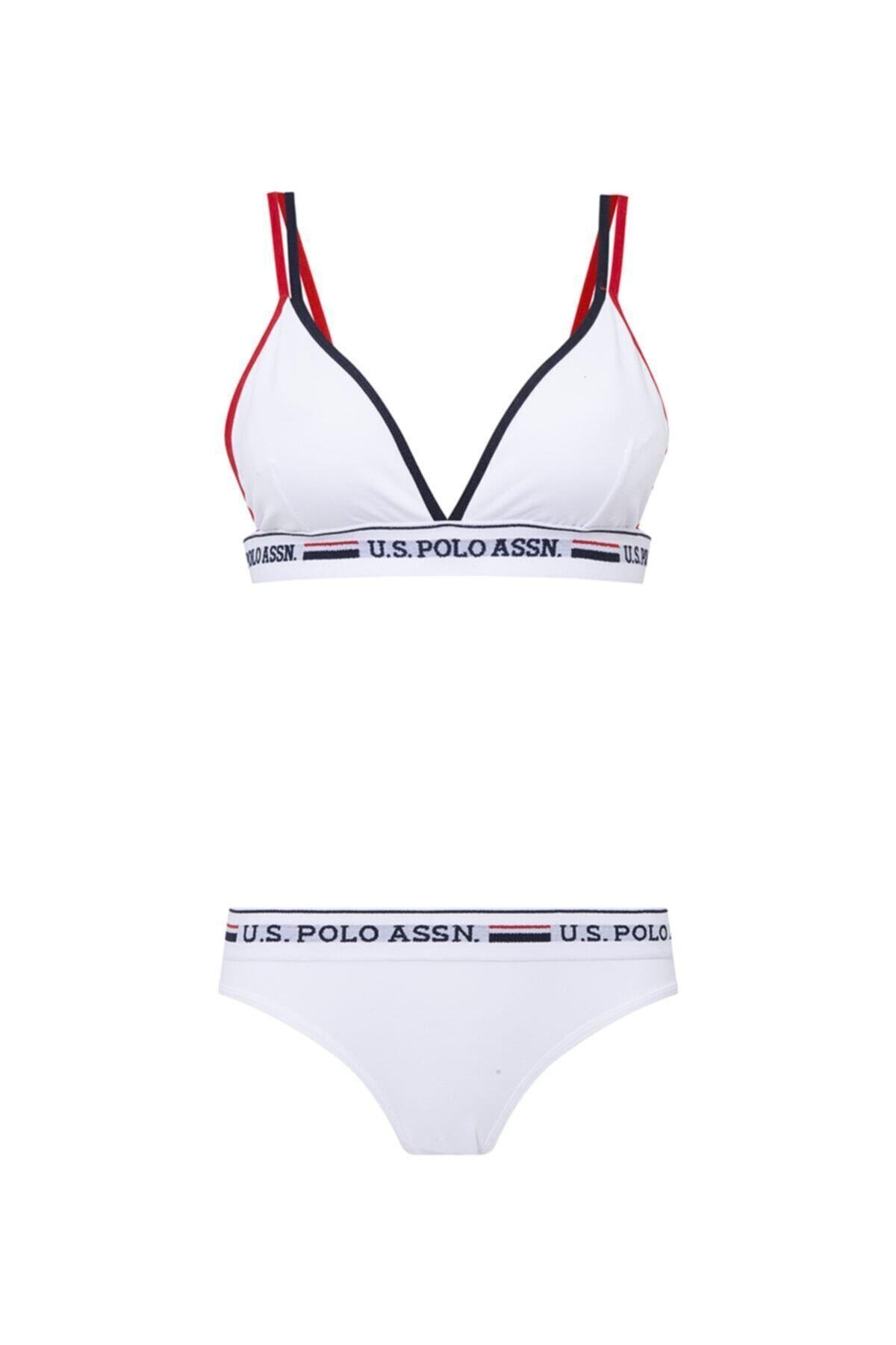 U.S.Polo Bayan Büstiyer Slip Takım BEYAZ ÇAMAŞIR U.S. Polo Assn