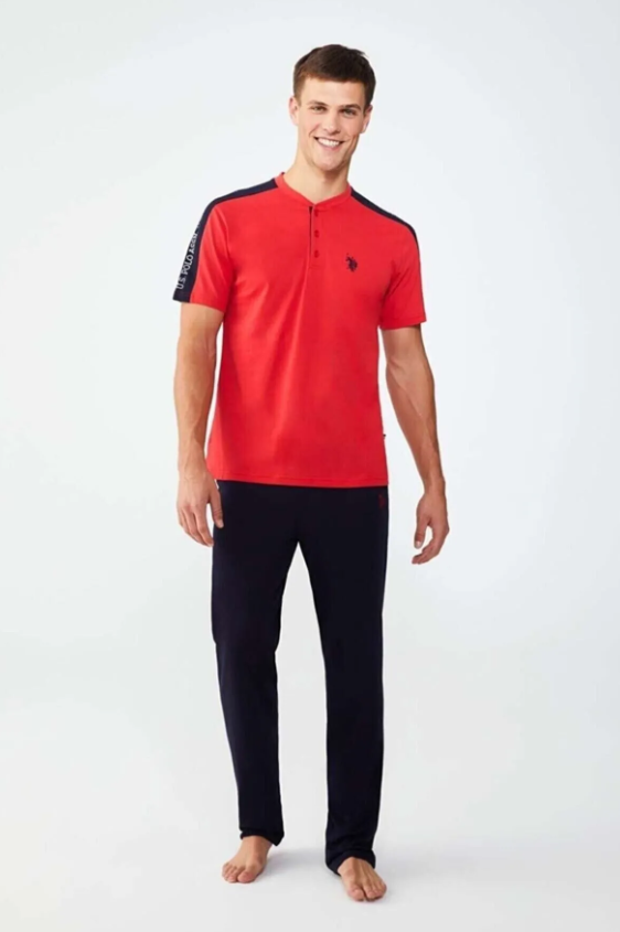 U.S.Polo Erkek Pijama Takım Kırmızı Erkek Pijama Takımı U.S. Polo Assn
