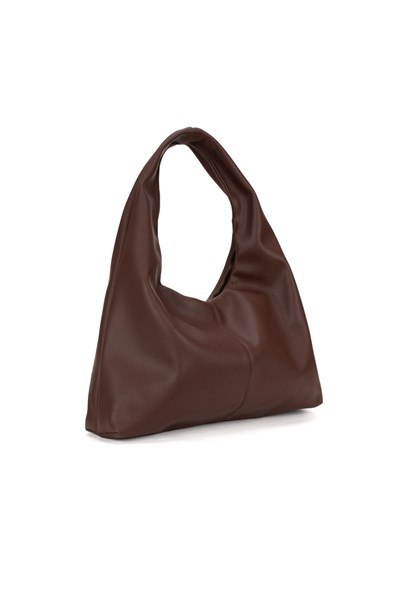 Acı Kahve Deri Kadın Shopper Omuz Çantası – Yumuşak Form Vintage Model