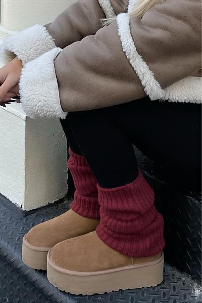 Cherry %100 Akrilik Üst Kalite Triko Örgü Çorap Tozluk