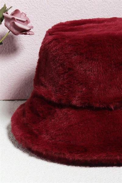 Cherry Peluş Yumuşak Dokulu Bucket Şapka