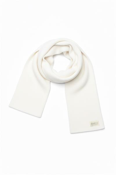 Ekru Triko Örgü Atkı Şal Omuz Şalı