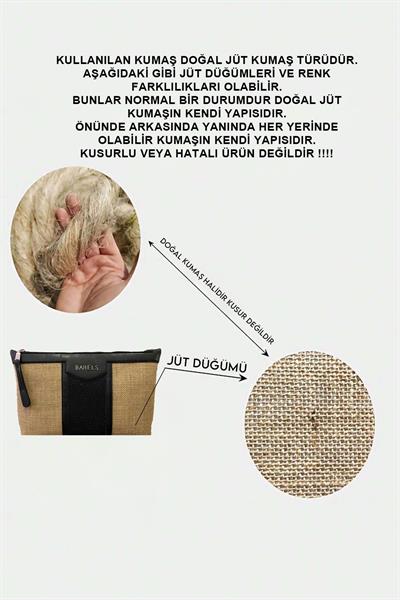 Jüt Hasır Özel Tasarım Kadın Portföy & Clutch Çanta