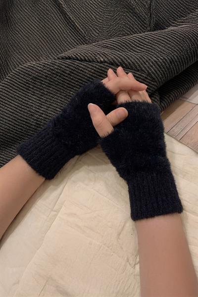 Kadın 1 Çift Kışlık Parmaksız Termal Esnek Peluş Eldiven