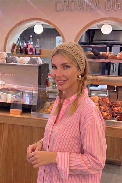 Kadın Kahve File Model Örgü Bandana, Saç Bandı