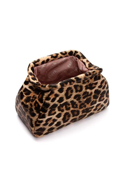 Kadın Leopar Deri Clutch Portföy Çanta