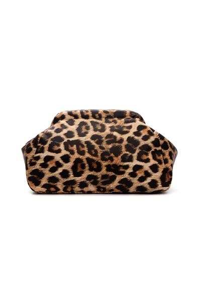 Kadın Leopar Deri Clutch Portföy Çanta