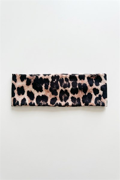 Kadın Leopar Desenli Saç Bandı, Bandana