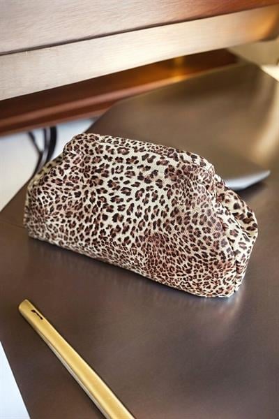 Kadın Leopar Vip Clutch Portföy Çanta