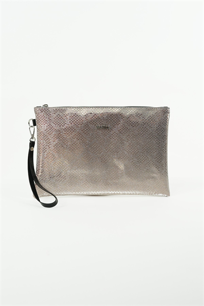 Kadın Pinkly Parlak Yılan Desen Portföy Clutch Çanta