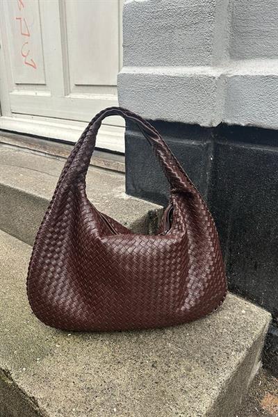 Kadın Retro XL Acı Kahve Omuz Çantası