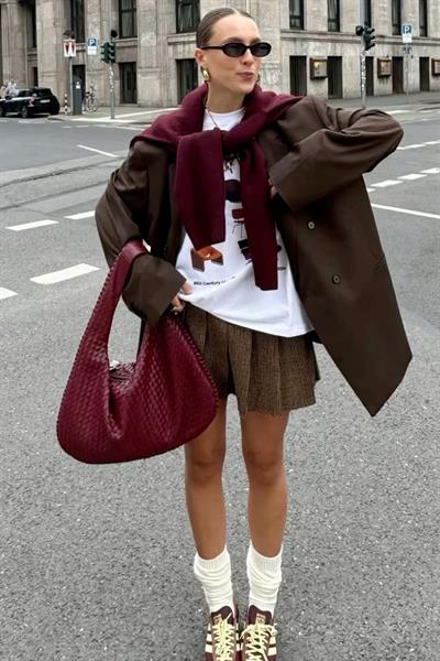 Kadın Retro XL Cherry Omuz Çantası