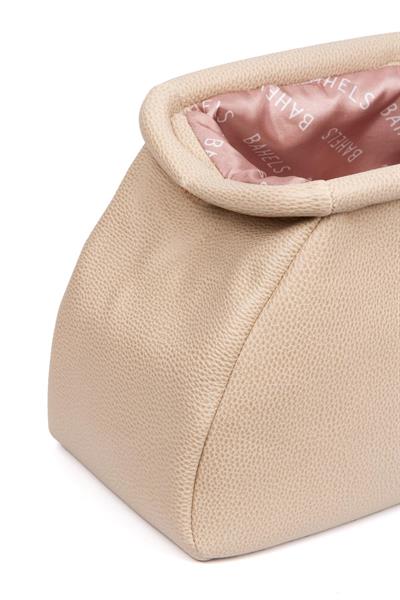 Kadın Trend Bej Deri Clutch Portföy Çanta