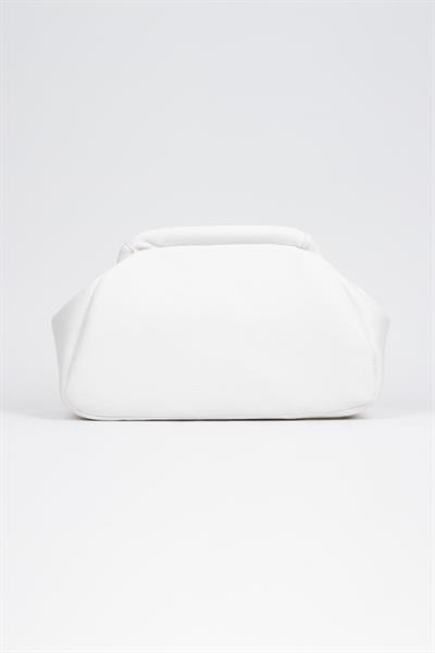 Kadın Trend Beyaz Deri Clutch Portföy Çanta