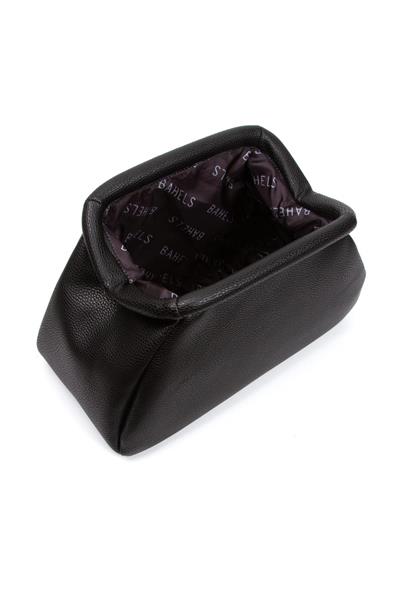 Kadın Trend Siyah Deri Clutch Portföy Çanta