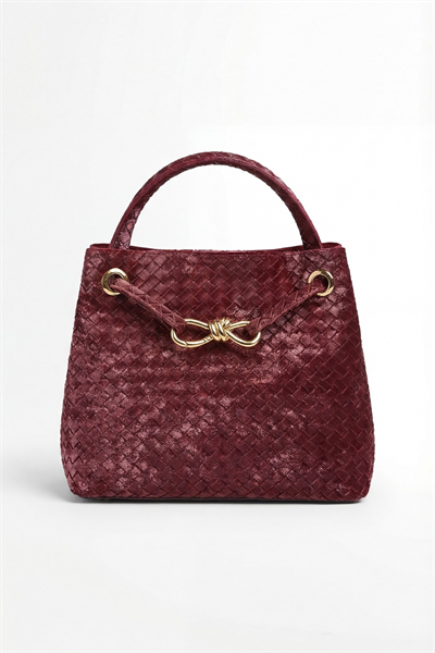Kadın Venty Cherry Renk Gold Tokalı El Ve omuz Çantası