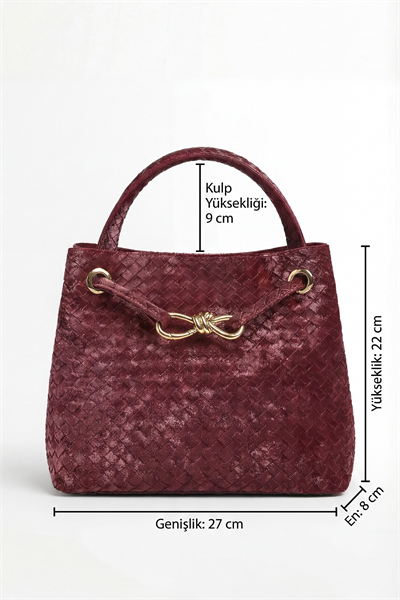 Kadın Venty Cherry Renk Gold Tokalı El Ve omuz Çantası