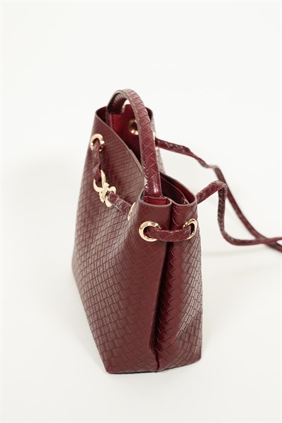 Kadın Venty Cherry Renk Gold Tokalı El Ve Omuz Çantası