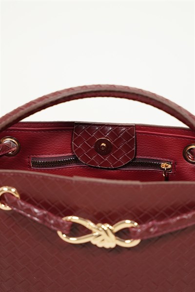 Kadın Venty Cherry Renk Gold Tokalı El Ve Omuz Çantası