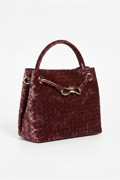 Kadın Venty Cherry Renk Gold Tokalı El Ve omuz Çantası