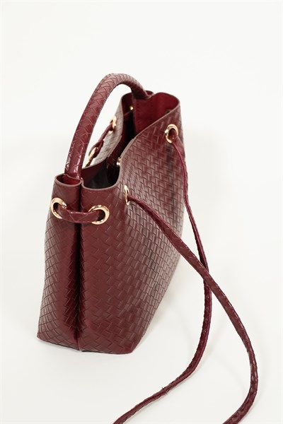 Kadın Venty Cherry Renk Gold Tokalı El Ve Omuz Çantası