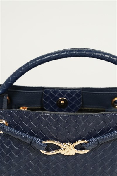 Kadın Venty Lacivert Renk Gold Tokalı El Ve Omuz Çantası