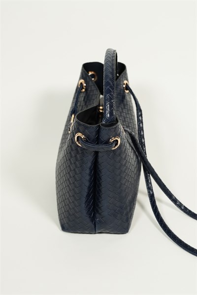 Kadın Venty Lacivert Renk Gold Tokalı El Ve Omuz Çantası