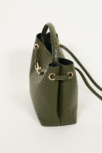 Kadın Venty Yeşil Renk Gold Tokalı El Ve Omuz Çantası