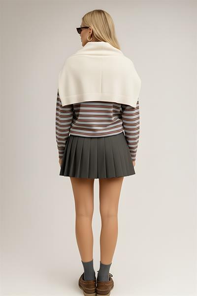 Kare Parçalı Atkı