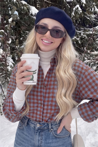 Lacivert Fransız Ressam Keçe Bere