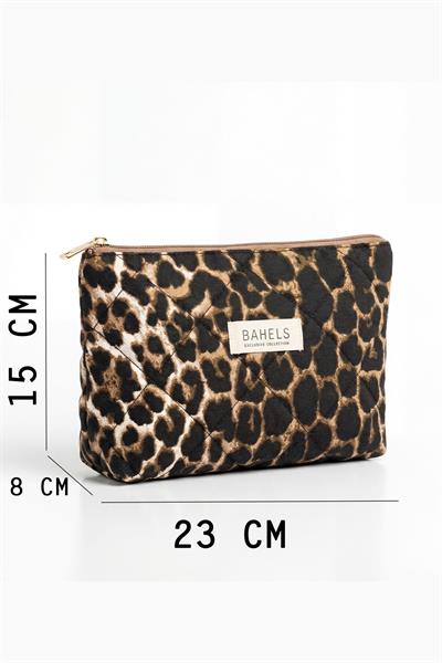 Leopar Makyaj Çantası