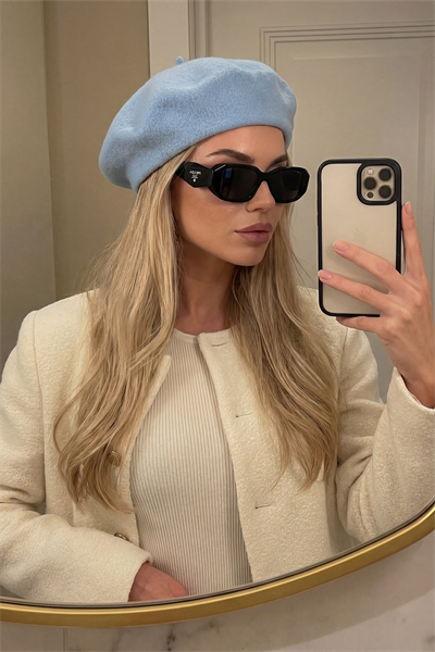 Mavi Fransız Ressam Keçe Bere