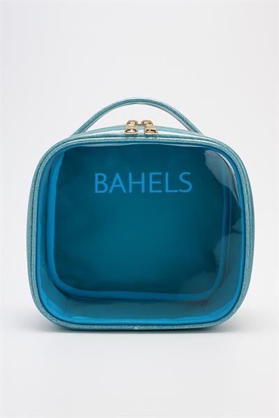 Mavi Shine Collection Simli Makyaj Seyahat Çantası