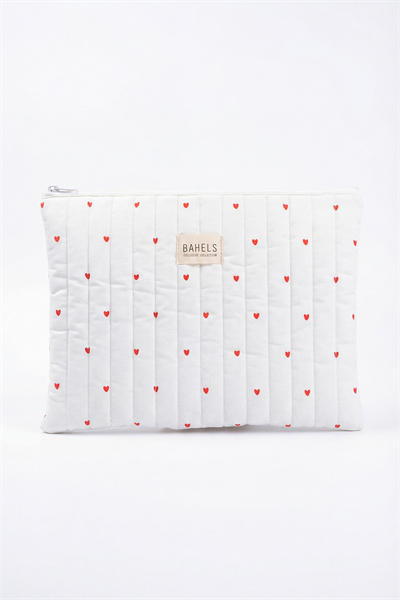 Mini Kalp  XL Macbook ve Tablet Uyumlu Portföy Çanta